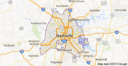 map of Nashville
